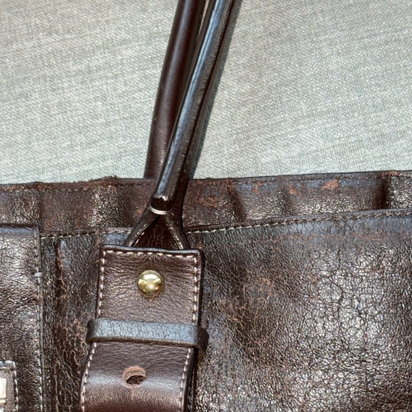 Authentic Chloe Elcipse Tote Bag with perfect carrrying straps drkbrown leather - Picture 5 of 16